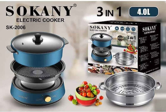 Sokany Πολυμάγειρας 1350W με Χωρητικότητα 4lt