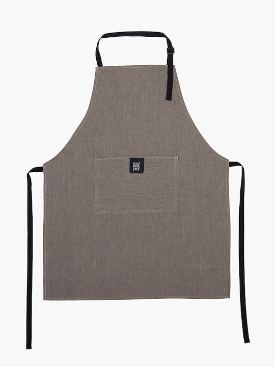 Nef-Nef Homeware Lorin Ποδιά Κουζίνας Καφέ 86x60cm