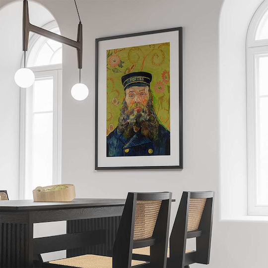 Poster Van Gogh Postman Art114 40cm X 50cm Black Wooden Frame