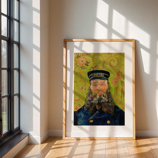 Poster Van Gogh Postman Art114 40cm X 50cm Black Wooden Frame