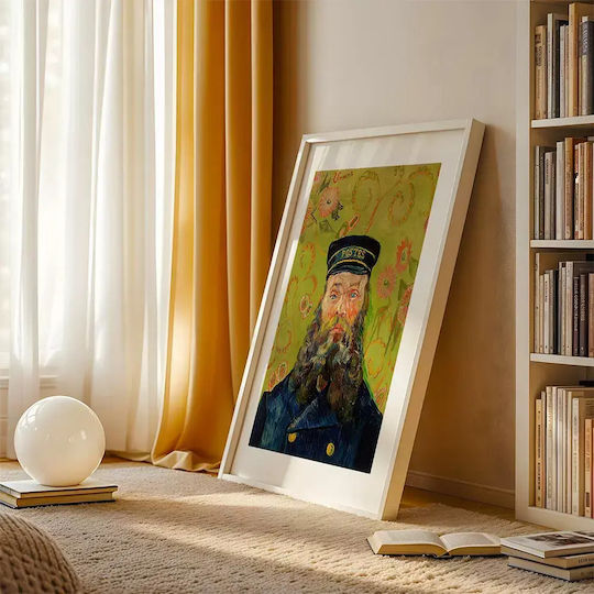 Poster Van Gogh Postman Art114 40cm X 50cm Black Wooden Frame