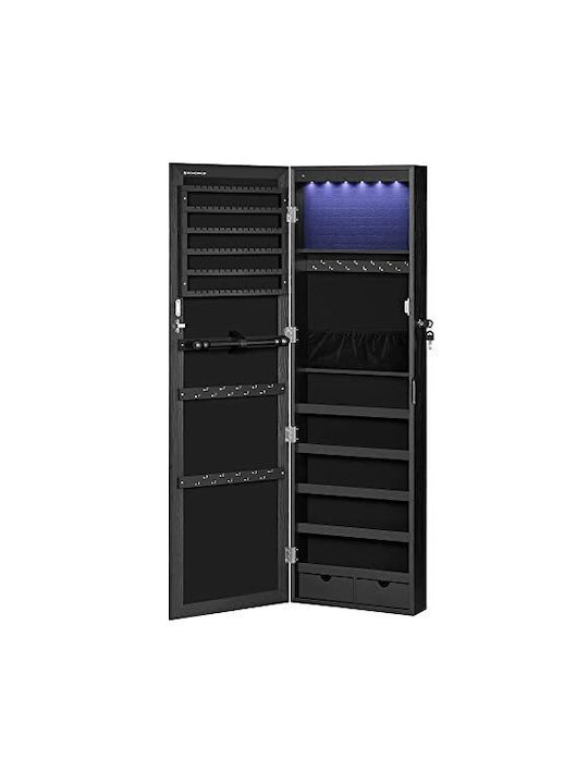 Songmics Καθρέπτης με Μαύρο Ξύλινο Πλαίσιο 120x37cm