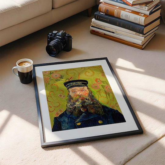 Poster Van Gogh Postman Art114 40cm X 50cm Κορνίζα Φυσικό Ξύλου Μπεζ 56104pd156653f55316