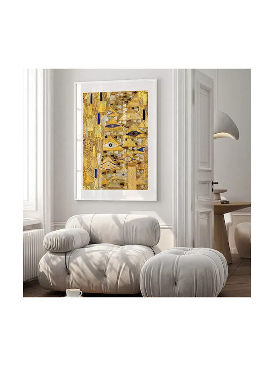Poster Adele's Dress Details By Gustav Klimt Art154 40cm X 50cm Κορνίζα Φυσικό Ξύλου Μπεζ 56087pd156667f55316