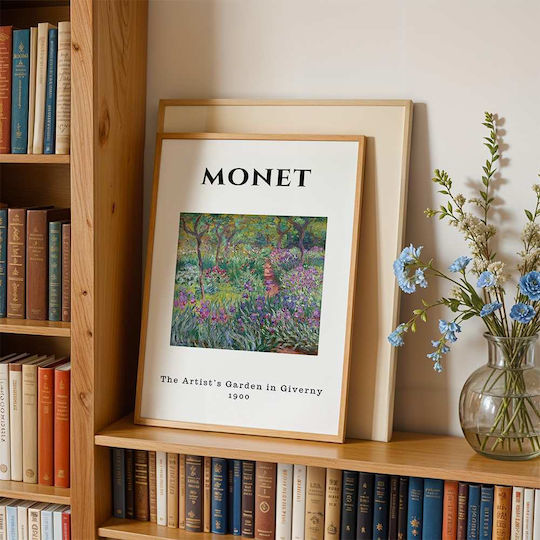 Poster Monet Artists Garden Art014 40cm X 50cm Λευκή Ξύλινη Κορνίζα-55869pd156879f55310