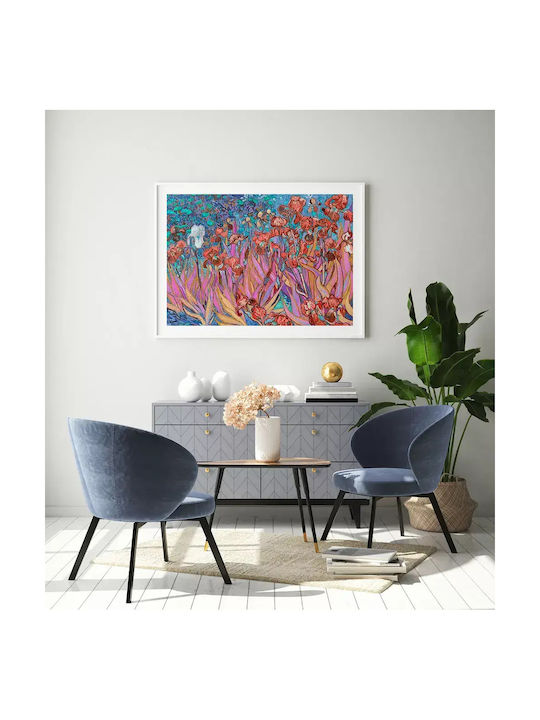 Poster Van Gogh Irises Art110 40cm X 50cm Κορνίζα Καφέ Ξύλου 56099pd156658f63322