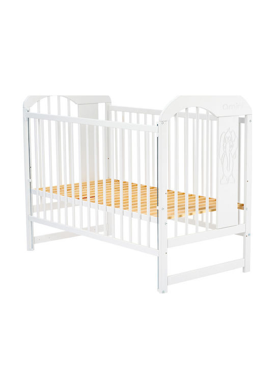 CMSpa Babybett Qmini Julia Ii Elefantel Weiß mit Matratze