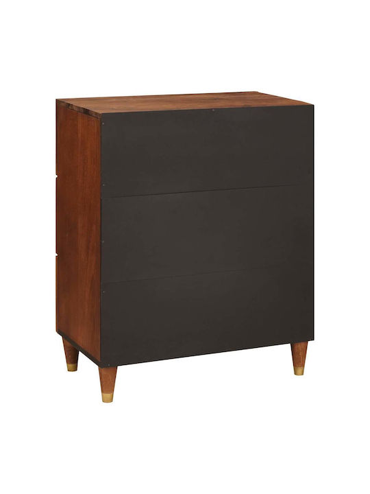 Cabinet Storage Solid Wood with 3 Drawers L60xW33xH75cm