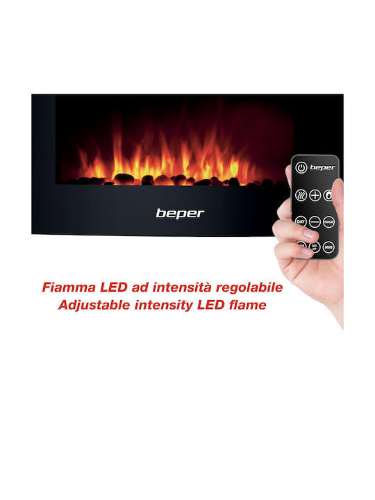 Beper Wandmontiertes Elektrisches Kamin 1750W 72,5x60cm