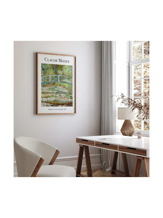 Poster Claude Monet Bridge Over A Pond Lilies Art103 40cm X 50cm Λευκή Ξύλινη Κορνίζα-56049pd156699f55310