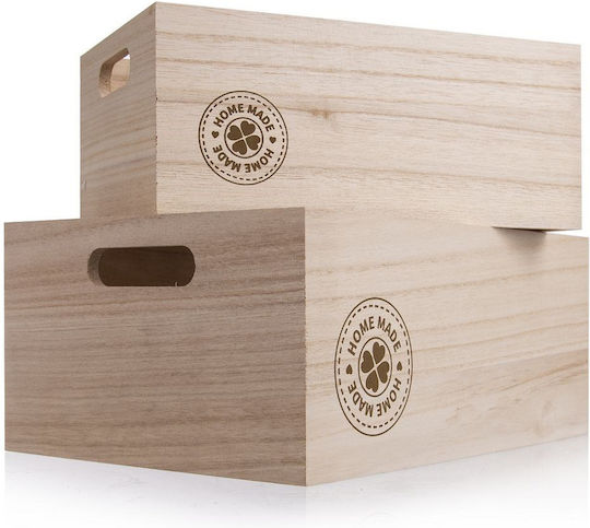 Orion Kinder Spielzeugkiste aus Holz Beige 26x16x11cm