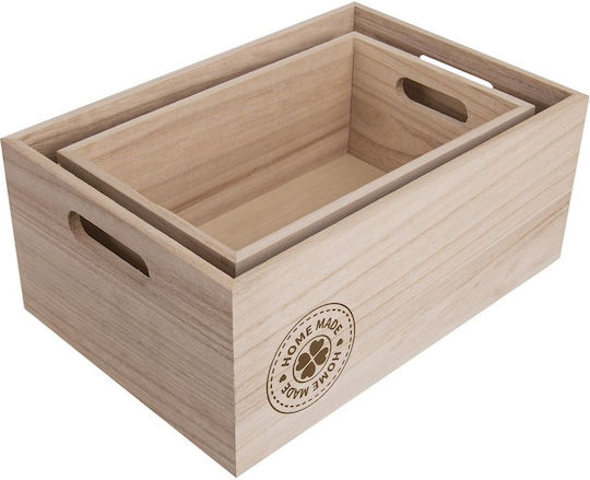 Orion Kinder Spielzeugkiste aus Holz Beige 26x16x11cm