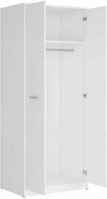 Novsore 120 Δίφυλλη Ντουλάπα με Καθρέπτη 80x55x197cm Άσπρο Novsore 120 Δίφυλλη Ντουλάπα με Καθρέπτη 80x55x197cm Άσπρο