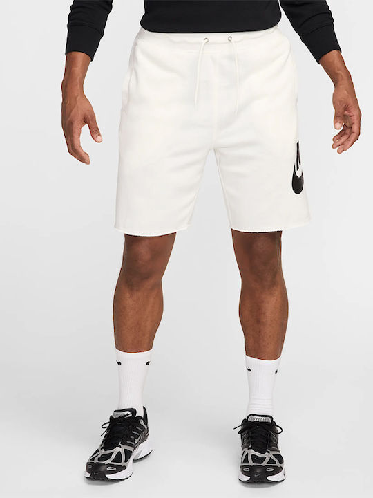 Nike Club Alumni Αθλητική Ανδρική Βερμούδα Λευκο