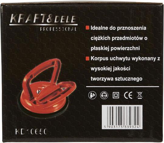 Kraft & Dele Μονή Βεντούζα Πλαστική Διαμέτρου 120mm με Ικανότητα Συγκράτησης 50kg