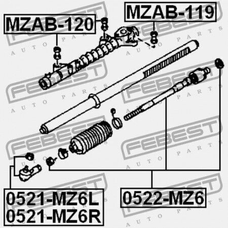 Δακτύλιος Ράβδου Τιμονιού Mazda 6 Wagon Gy 2002-2005 Eu Gj6a-32-123