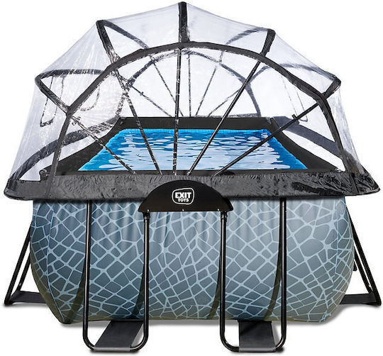 Exit Toys Swimming Pool PVC with Metallic Frame 540x122x122cm Grey