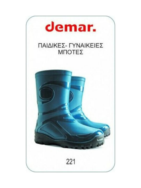Demar Young Blue Αντιολισθητικές Γυναικείες Γαλότσες Εργασίας Μπλε