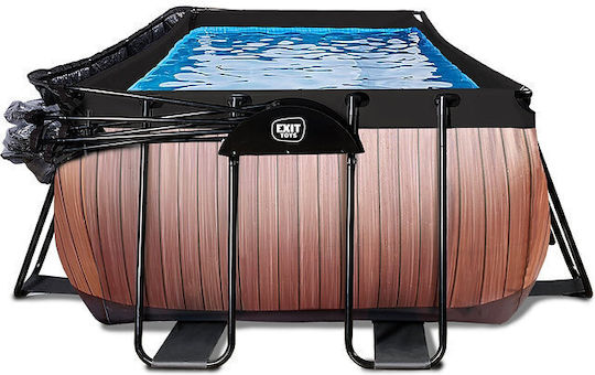 Exit Toys Πισίνα PVC με Μεταλλικό Σκελετό 540x122x122εκ. Καφέ