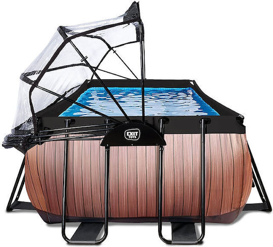 Exit Toys Πισίνα PVC με Μεταλλικό Σκελετό 540x122x122εκ. Καφέ