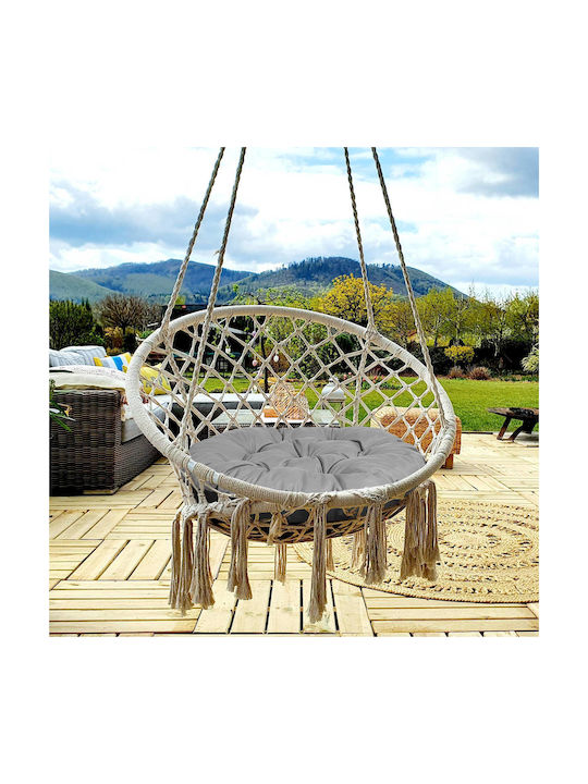 AIO Factory Waterproof Round Garden Swing Cushion Grey 65x65cm