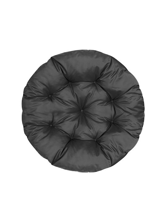AIO Factory Waterproof Round Garden Swing Cushion Black 65x65cm