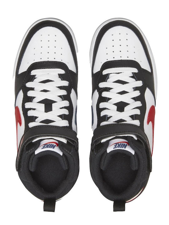 Court Court Borough MID 2 Kids Sports Shoes Basketball with Hoop & Loop Closure White