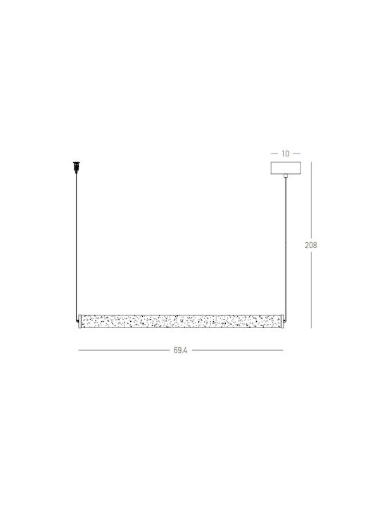 Zambelis Lights Black Pendant Light Rail