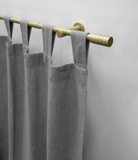 Ausziehbare Metallische Vorhangstange Einzeln 120-210cm Gold