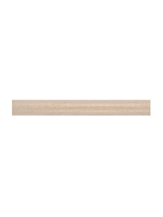 Wooden Single Curtain Pole Φ28mm 150cm Beige