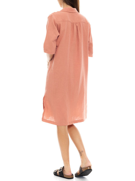 Summer Midi Shirt Dress Courper