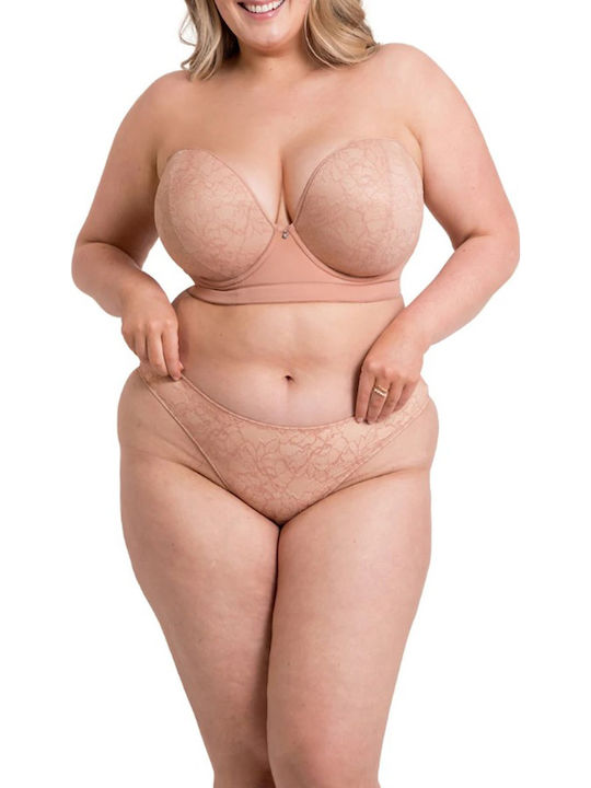 Beige Bra for Plunge & Underwire