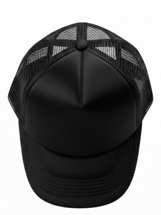 Trucker Five-Panel Hat Mesh 100% Polyester 100-105gsm Sponge On The Brim On The Front Pf Concept Black Black
