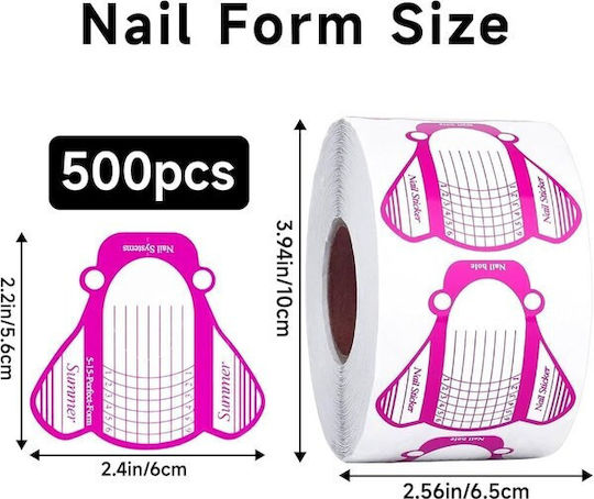 Nm Selbstklebende Nagelformen zum Bauen 500Stück Nf-3
