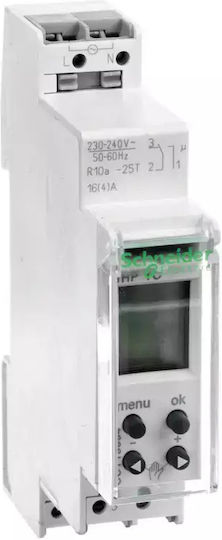 Schneider Electric Acti 9 IHP Digital Cronoreleu pe Șină Săptămânal cu Rezervă