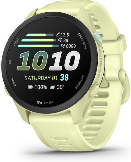 Garmin Forerunner 70 43mm Αδιάβροχο Smartwatch με Παλμογράφο (Citron)