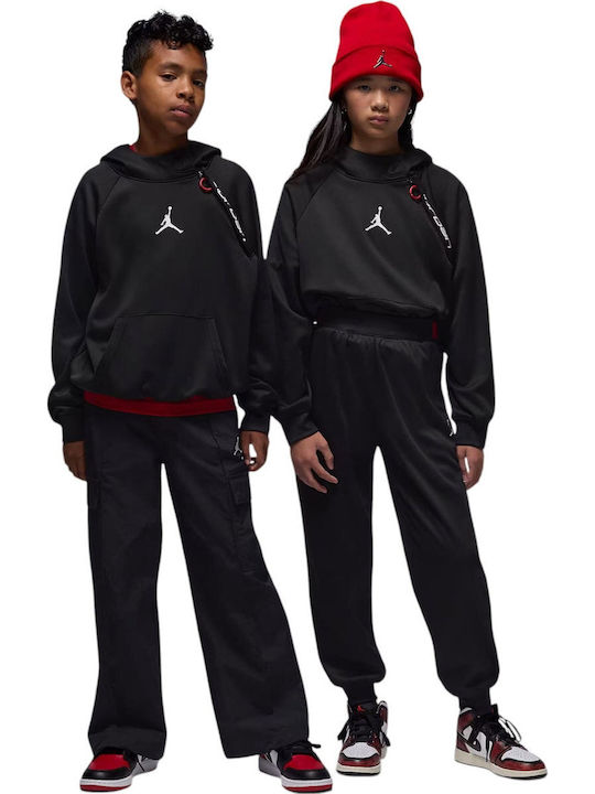 Fleece Kids Sweatshirt with Hood Black