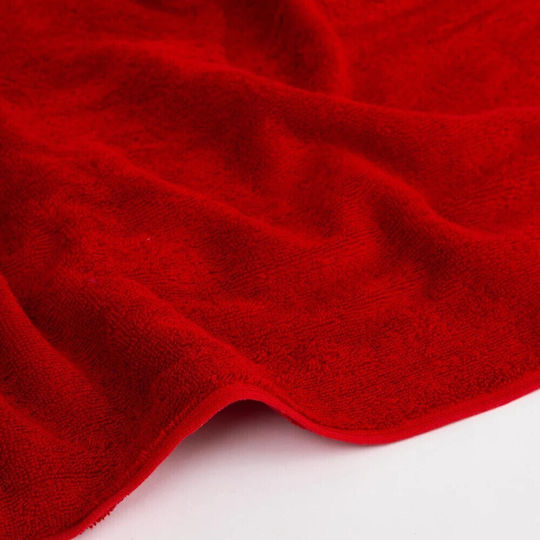 Sun of a Beach Red Beach Towel with Fringes