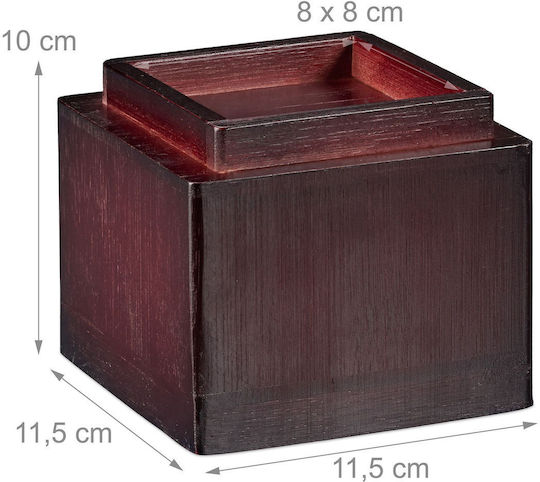 Relaxdays Picior De Mobilier Din Lemn 4 Buc 10x11.5x11.5cm Maro