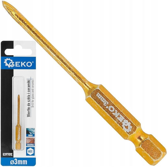 Geko Drill With Hexagon Shank For Glass And Tiles 3mm