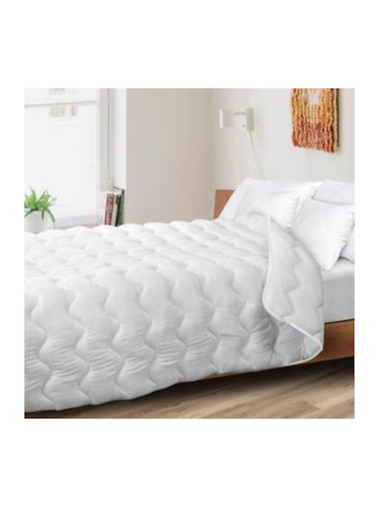 AIO Factory Superking Steppdecke mit Mikrofaserfüllung 220x240cm Weiß