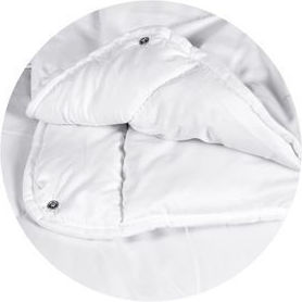 AIO Factory Doppel-Steppdecke mit Mikrofaser-Ausfüllen 200x220cm Weiß