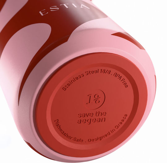 Estia Pulse Save The Aegean Reciclabil Sticlă Termos Oțel Inoxidabil Fără BPA 500ml Coral Waves