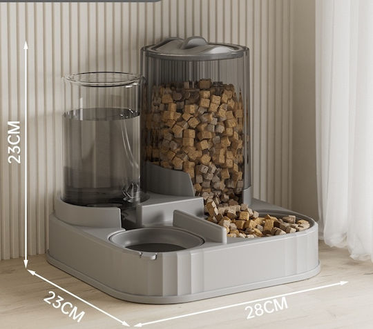 Pet's Choice Futter- und Wasserschale für Hund & Katze mit Gestell 800ml in Grau Farbe
