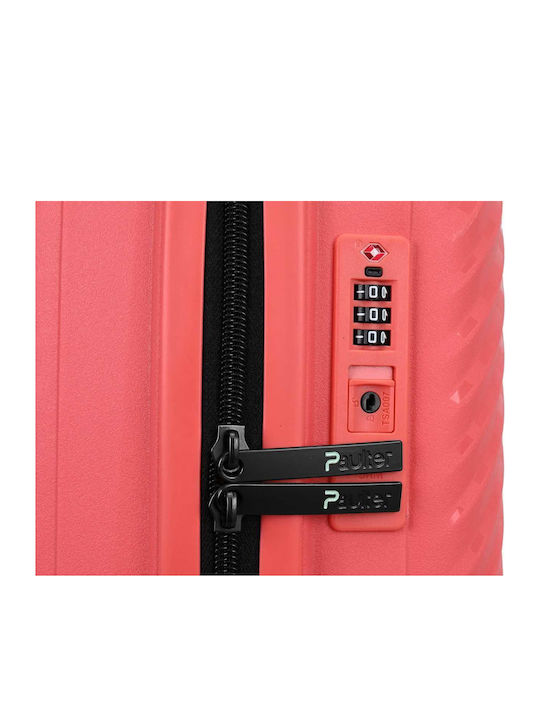 Paulter Cabin Hard Travel Suitcase Peach 55cm Height