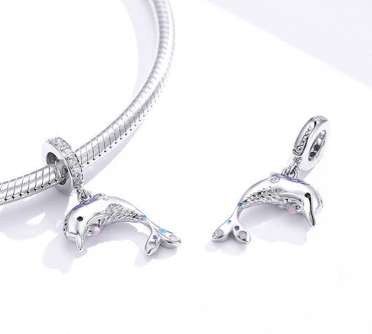 Silver Charm 925 Little Dolphin