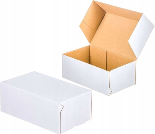 Verpackungskarton Weiß P25 x B20 x H8cm