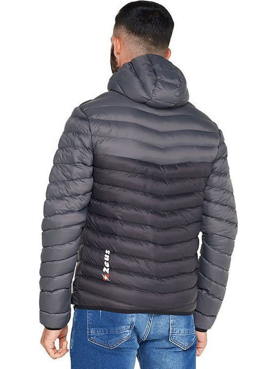 3 в 1 Зимно Яке Puffer Тъмно Сиво/Черно