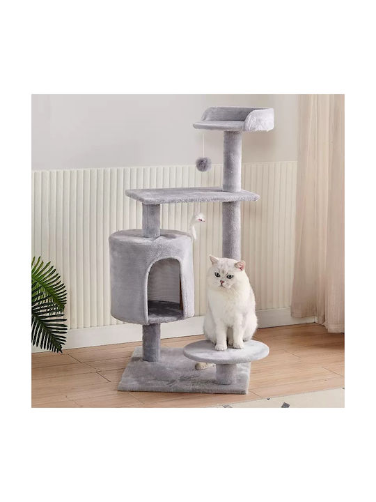 Pet's Choice Kratzbaum Katzenbaum Grau 4 Ebenen 90x50x30cm