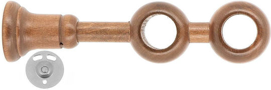 Wooden Beige Wall Curtain Rail Base
